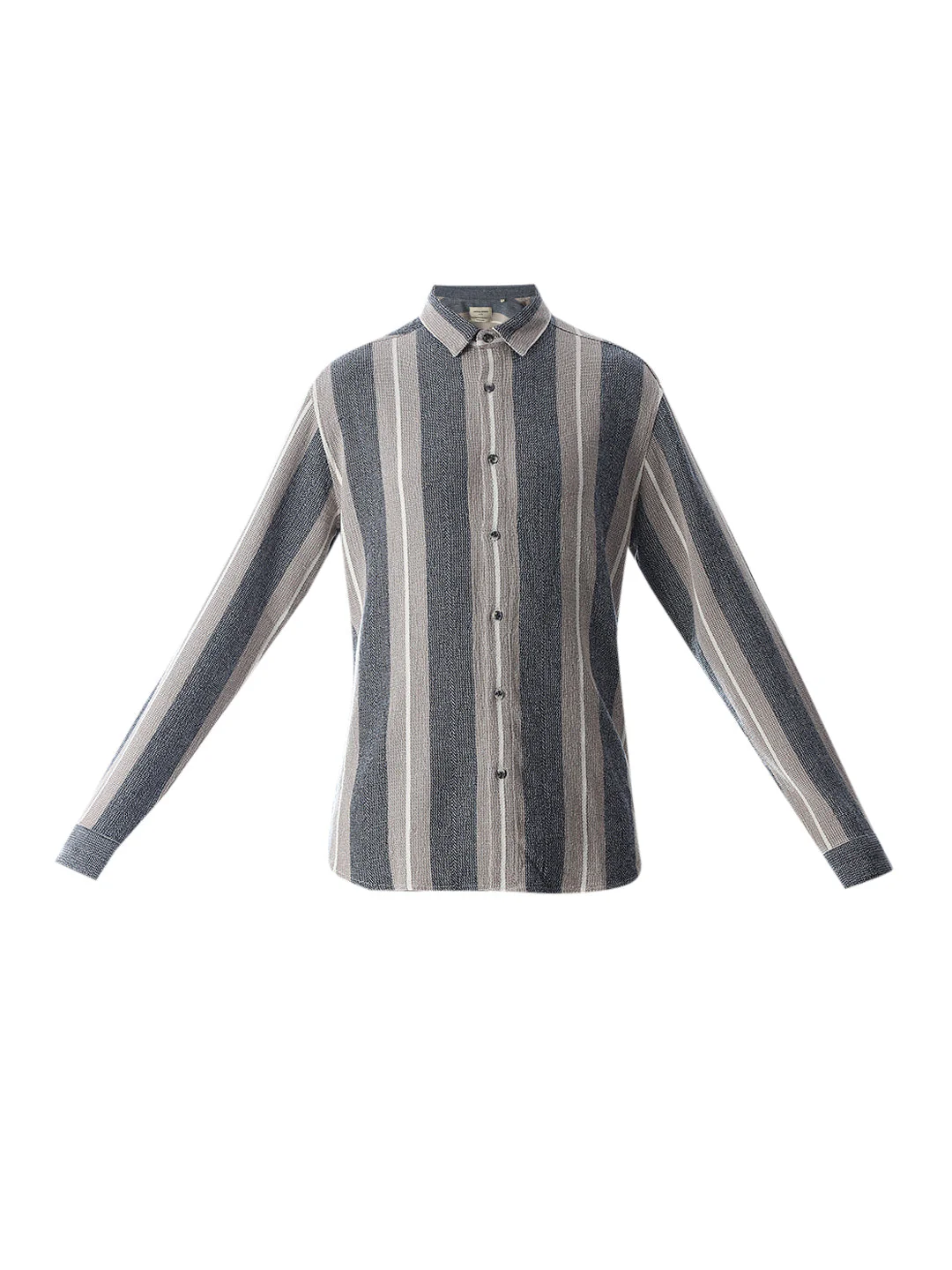 Cotton Striped Regular Fit Shirt - Image 7
