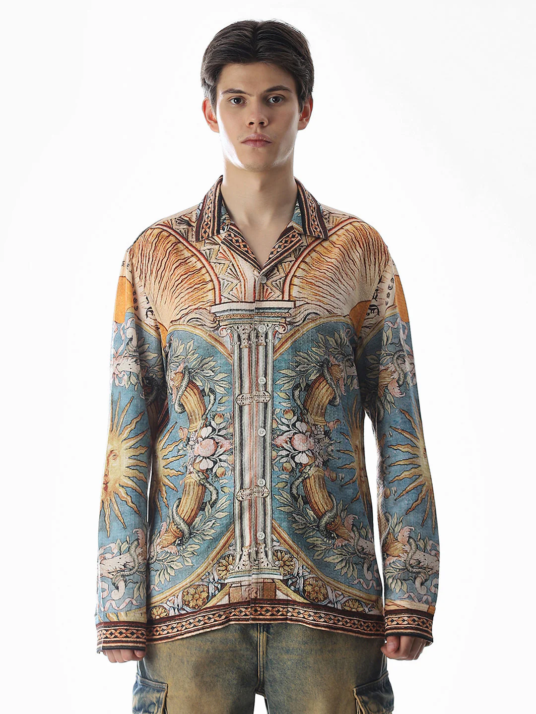 Multi-Colour Printed Cotton Shirt - Image 8