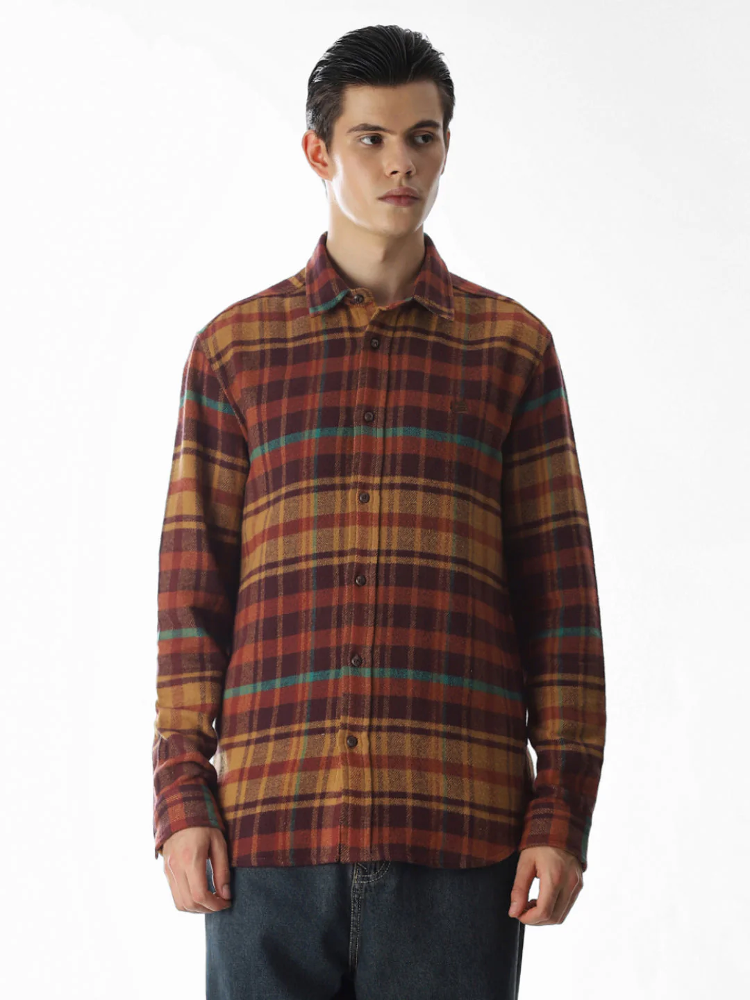 Red Check Cotton Shirt - Image 2