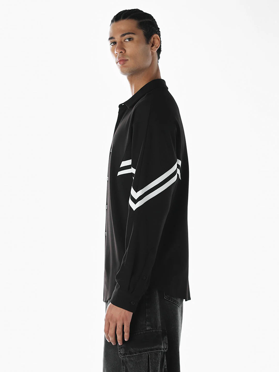 Printed Rayon Blend Knit Shirt - Image 3