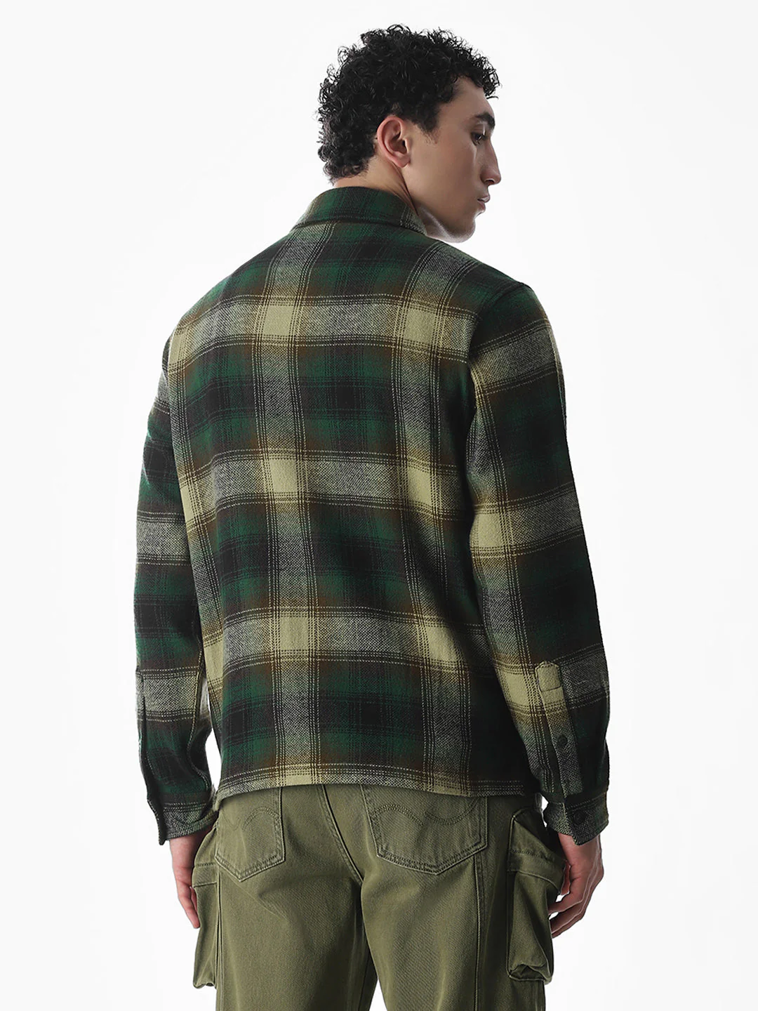 Zip-Up Check Overshirt - Image 4