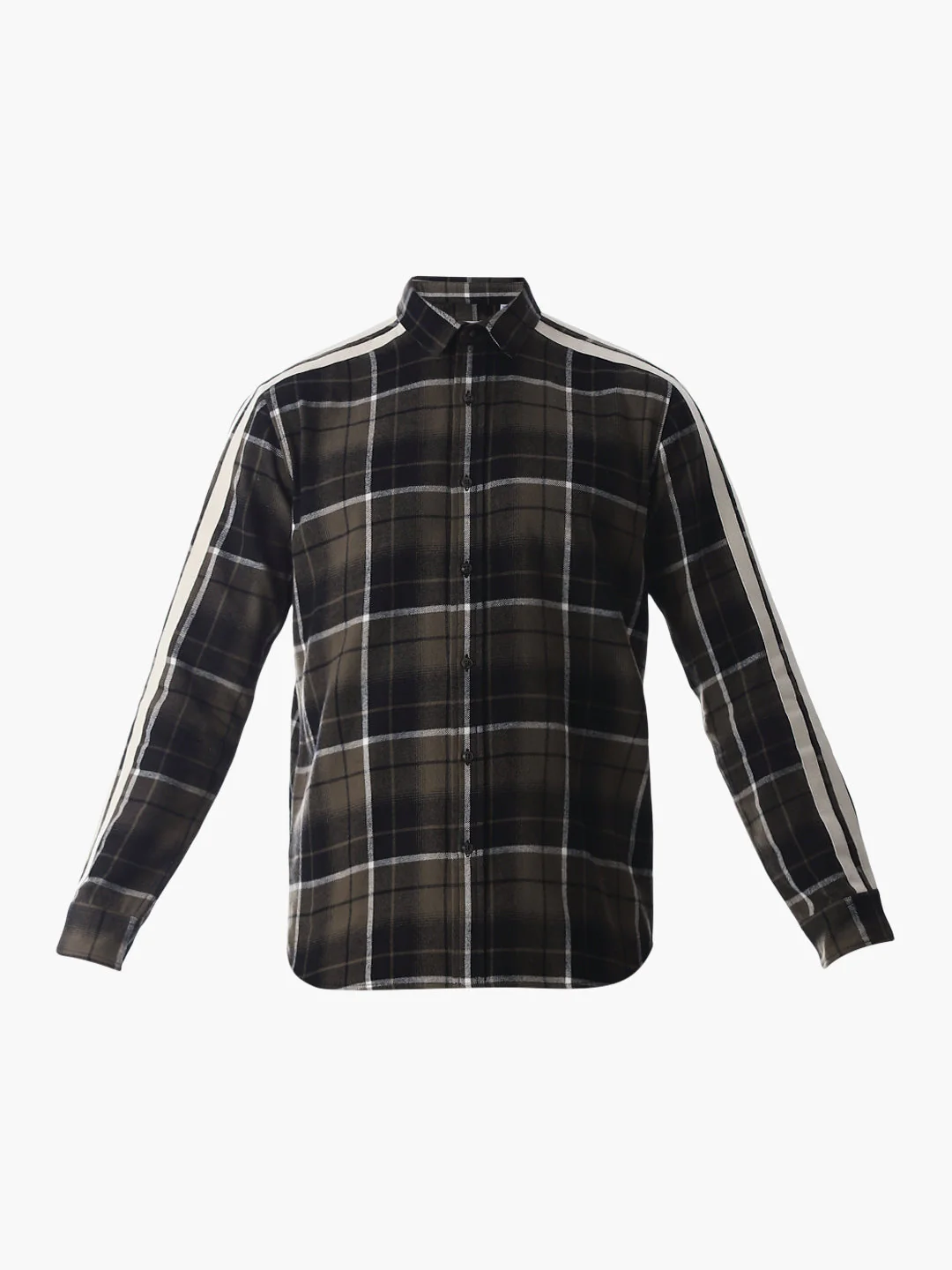 Tape Detail Cotton Check Shirt - Image 7