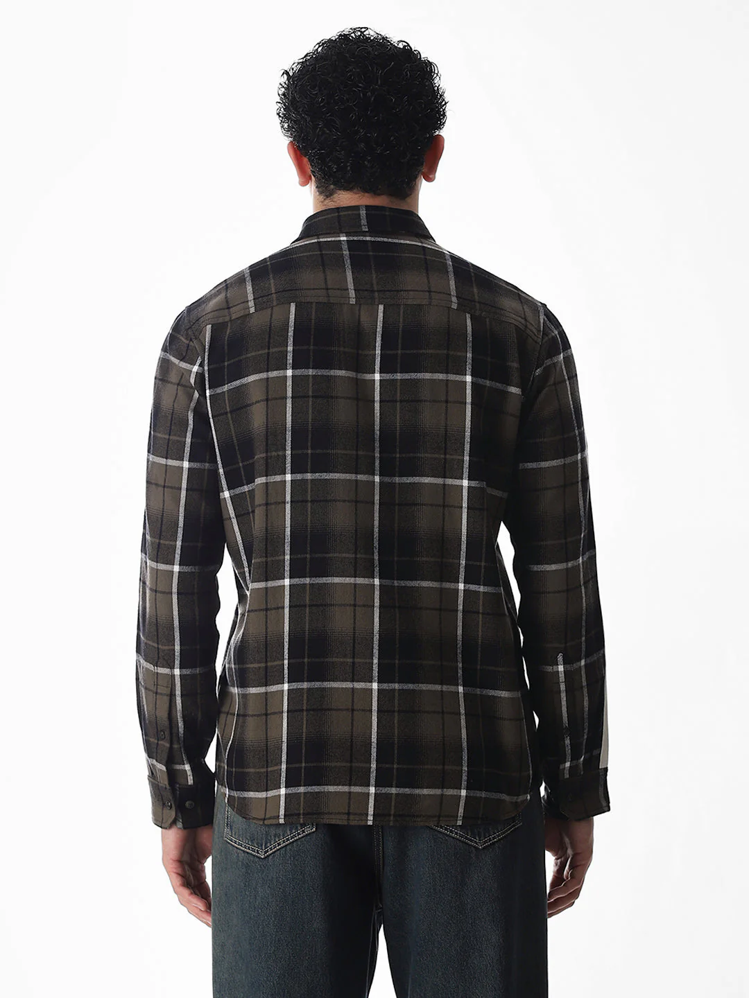 Tape Detail Cotton Check Shirt - Image 9