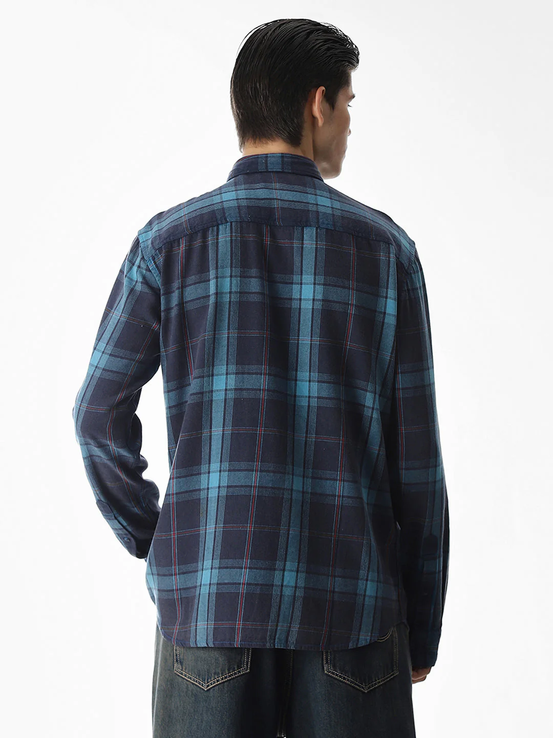 Red Check Cotton Shirt - Image 4