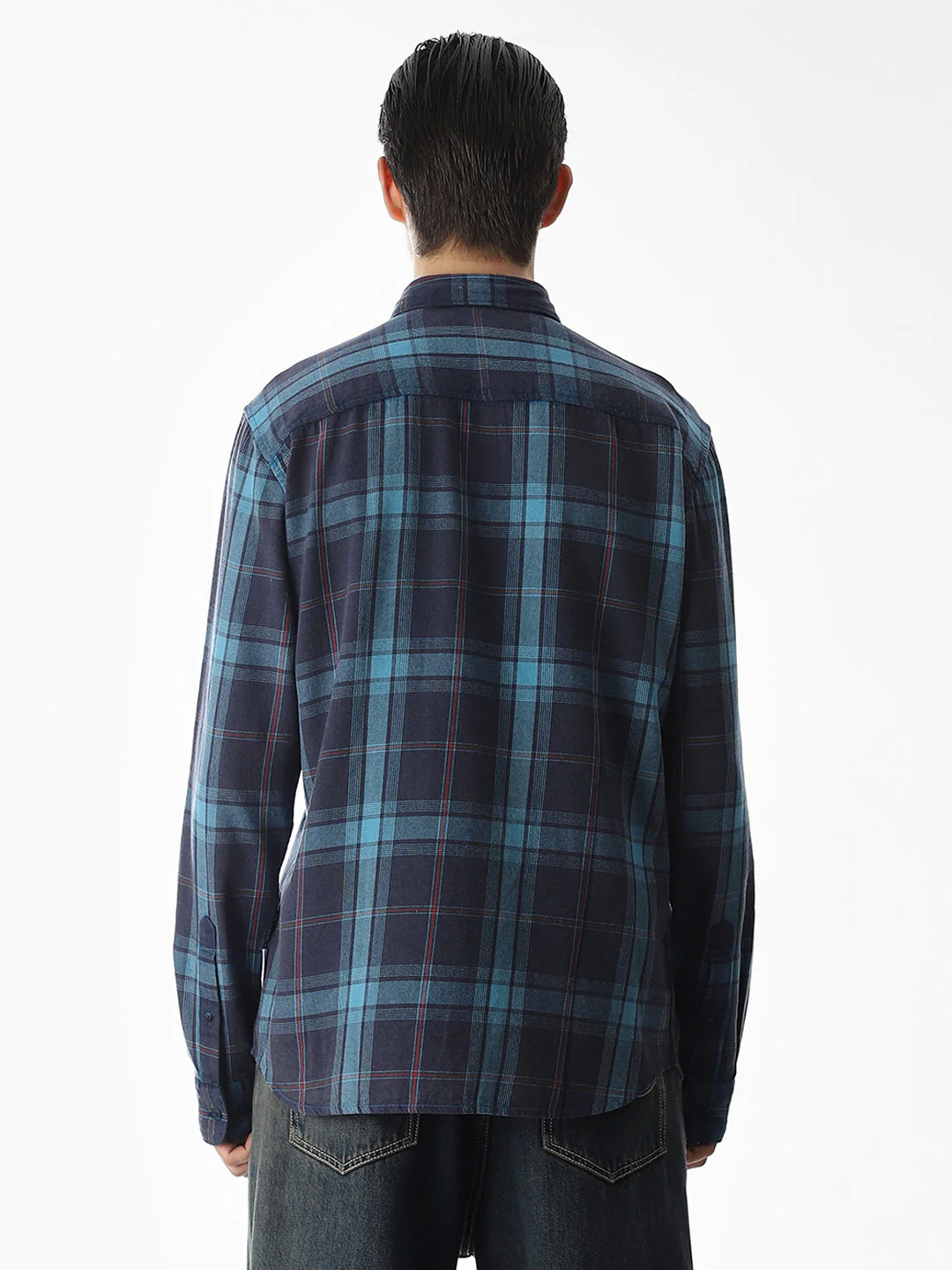 Red Check Cotton Shirt - Image 9