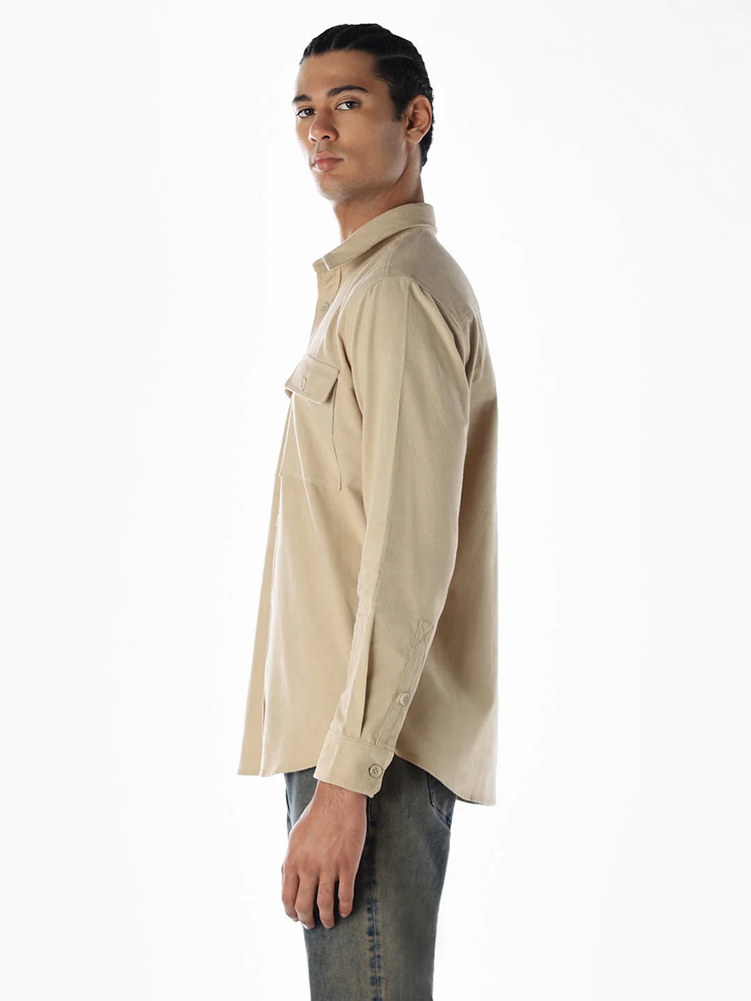 Corduroy Full Sleeves Cotton Shirt - Image 3
