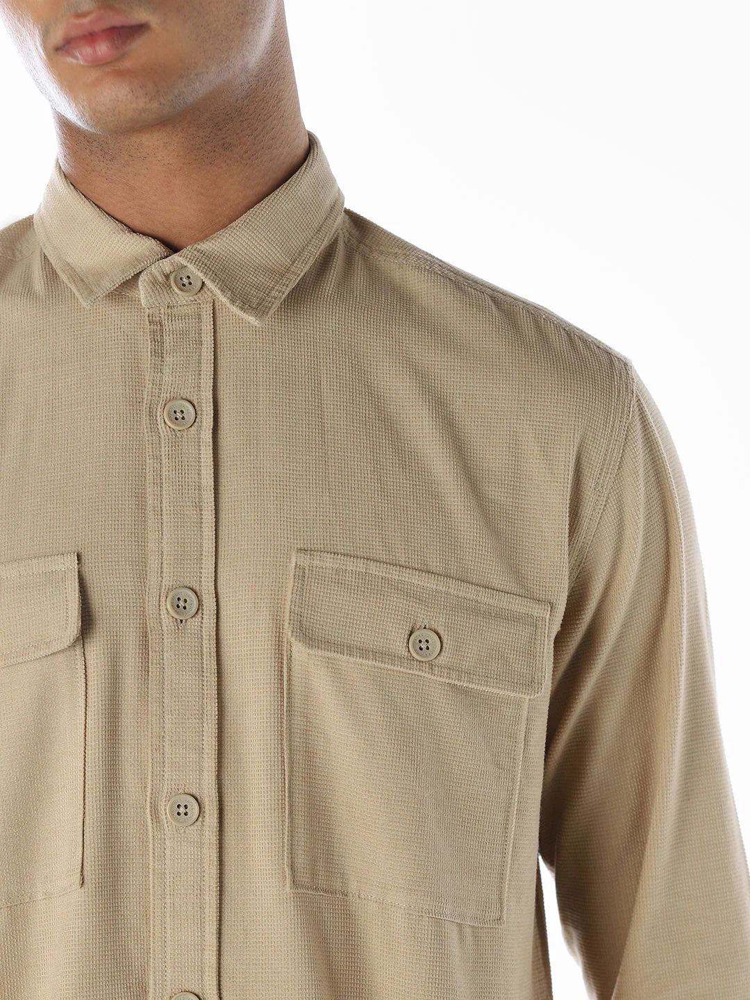 Corduroy Full Sleeves Cotton Shirt - Image 5