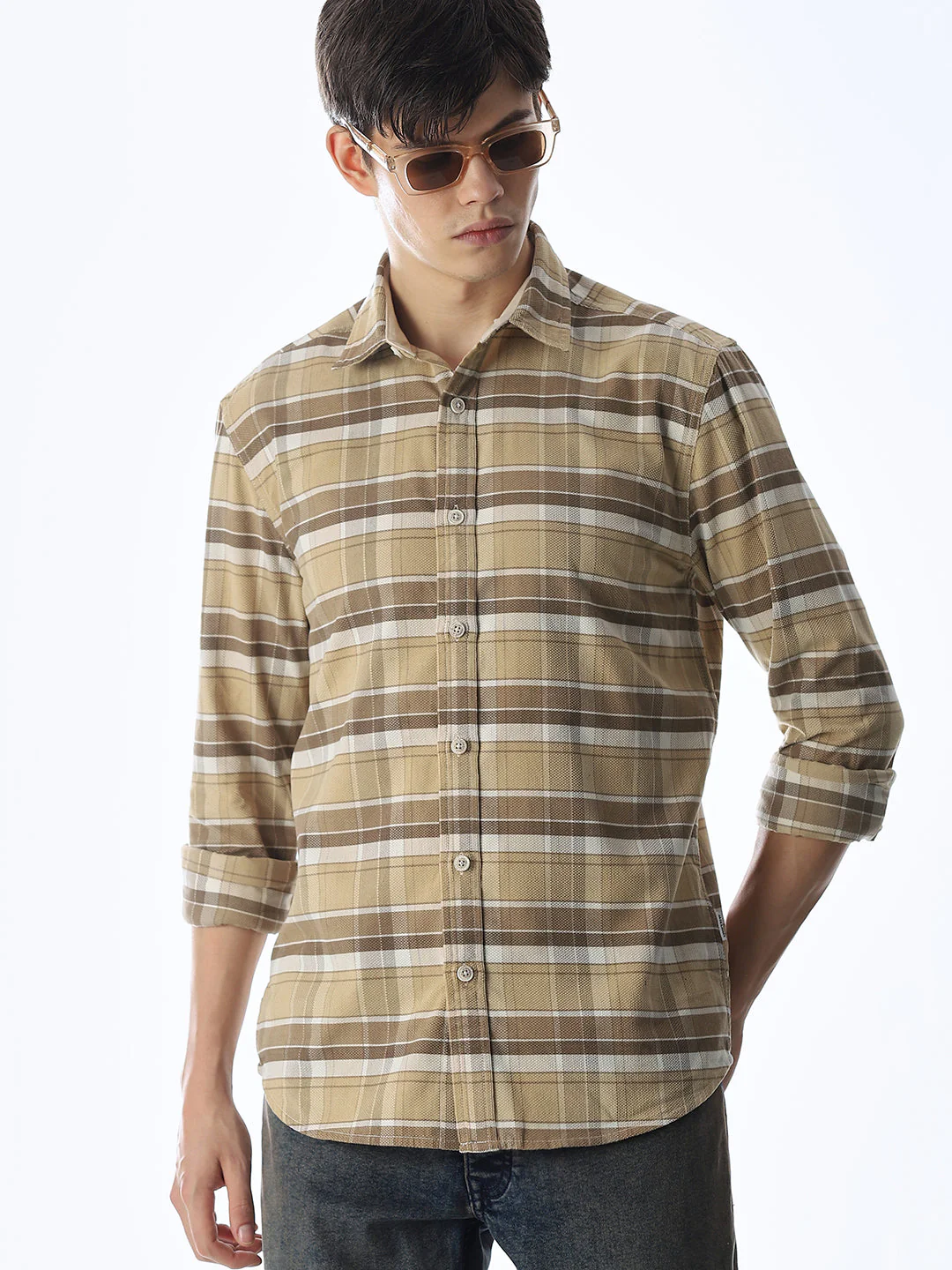 Check Slim Fit Cotton Shirt