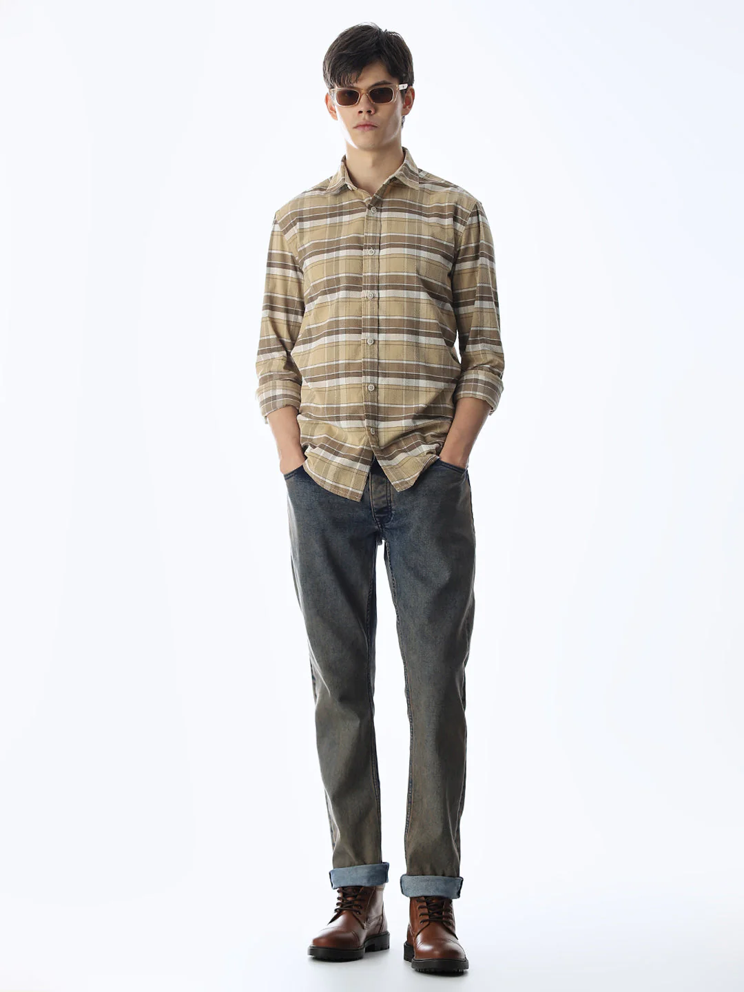 Check Slim Fit Cotton Shirt - Image 6