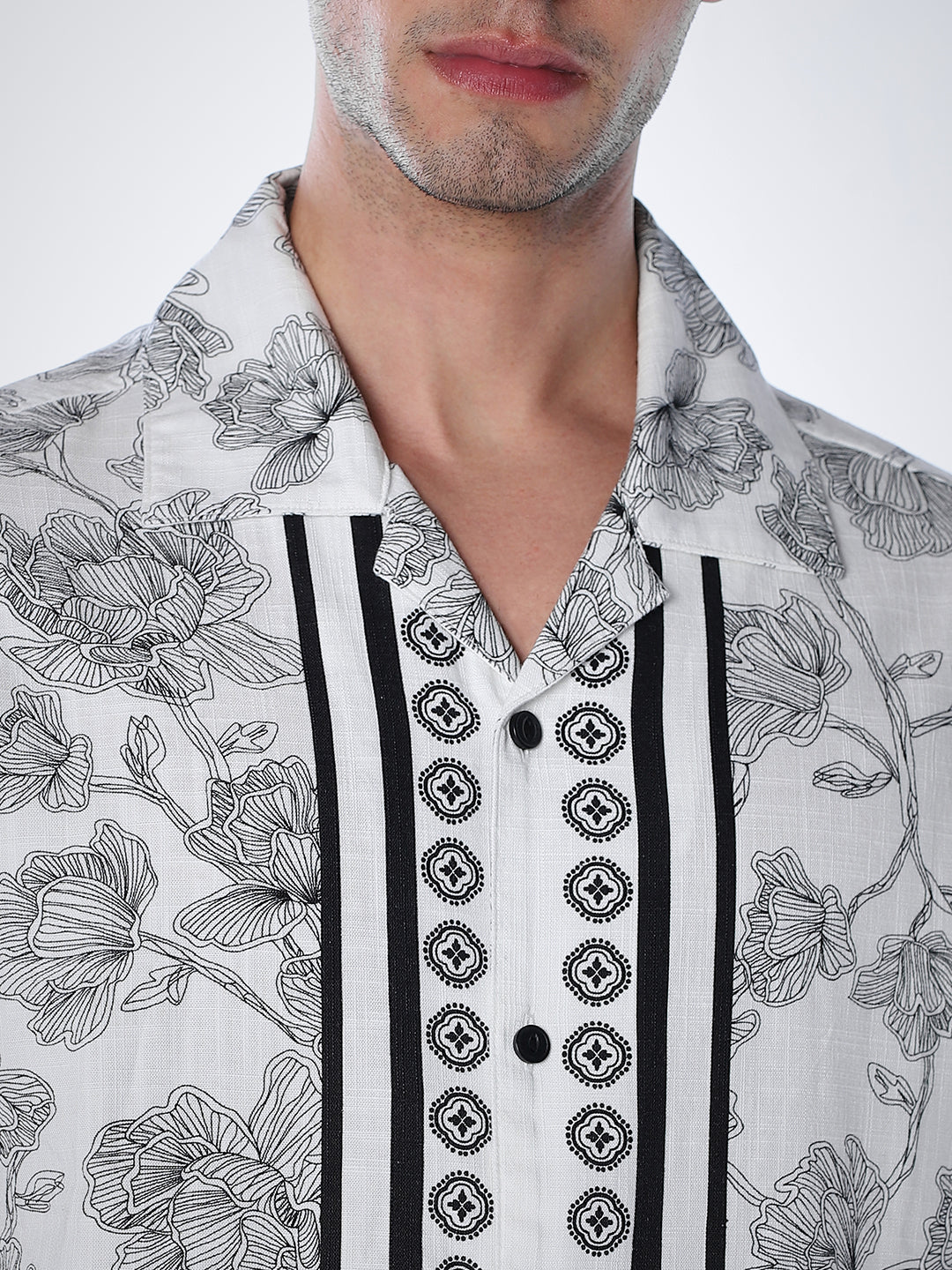 Floral Cotton Oversized Shirt - Image 5