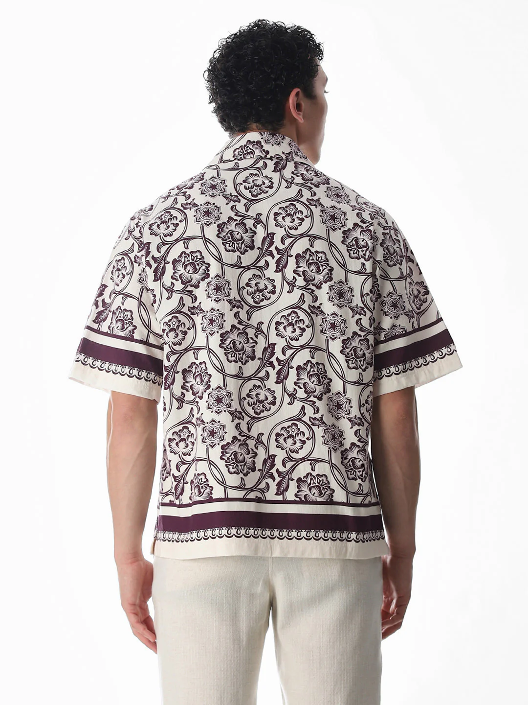Printed Drop Shoulder Oversized Shirt - Image 4