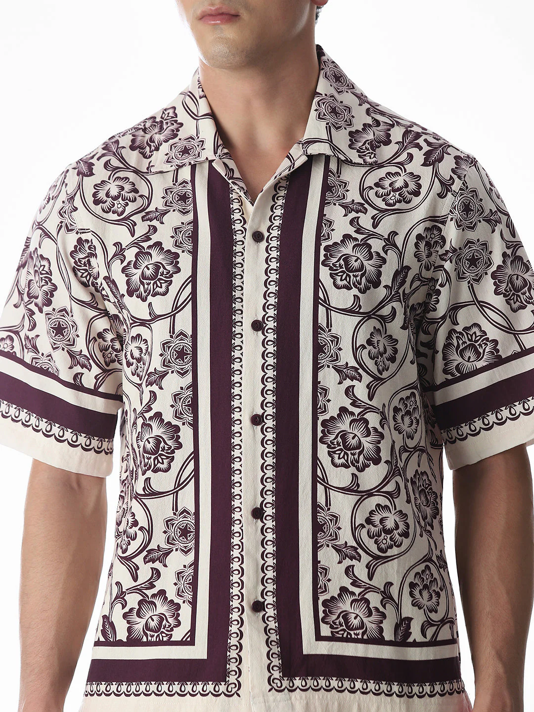 Printed Drop Shoulder Oversized Shirt - Image 5