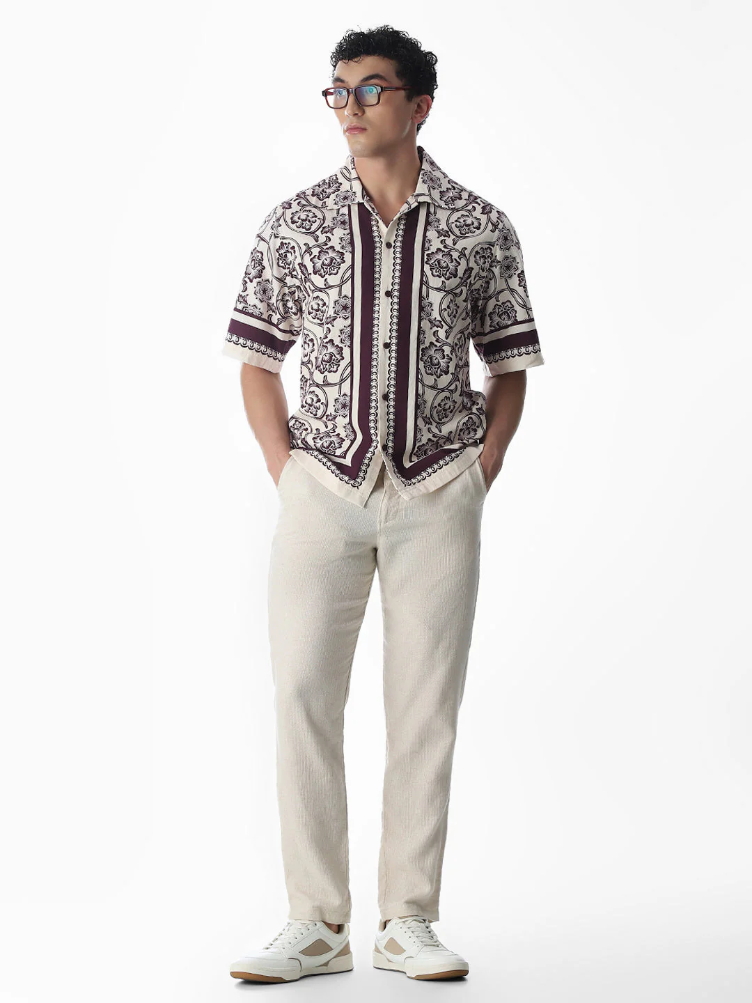 Printed Drop Shoulder Oversized Shirt - Image 6