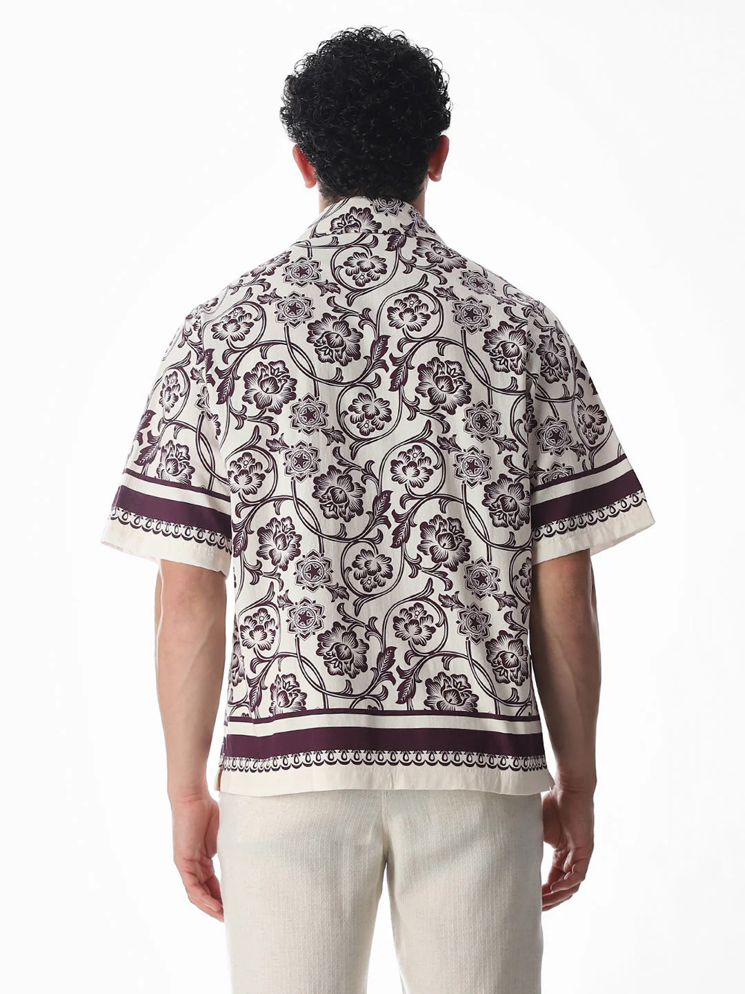 Printed Drop Shoulder Oversized Shirt - Image 9