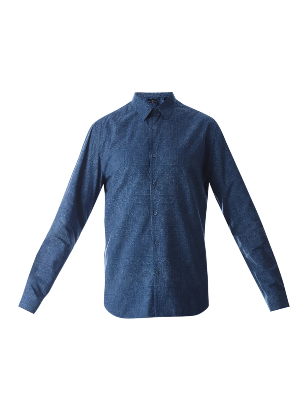 Blue Printed Cotton Shirt - Image 7