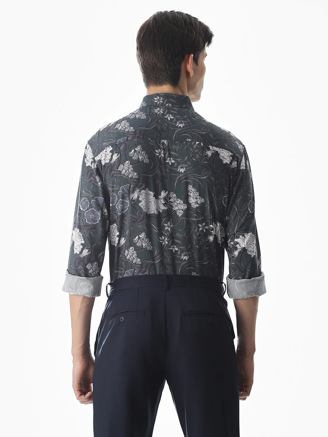 Green Printed Cotton Shirt - Image 4