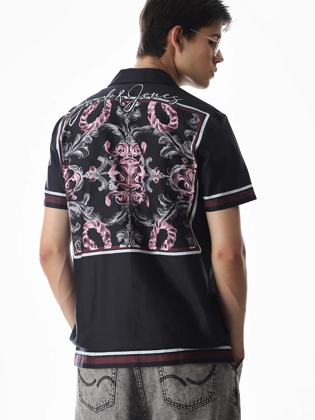 Black Resort Collar Comfort Fit Shirt
