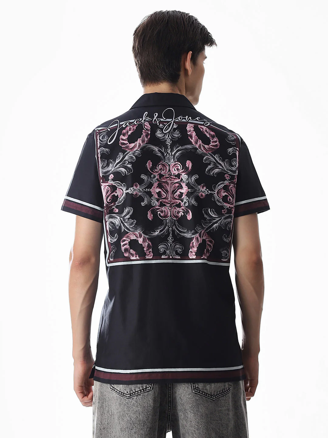 Black Resort Collar Comfort Fit Shirt - Image 4