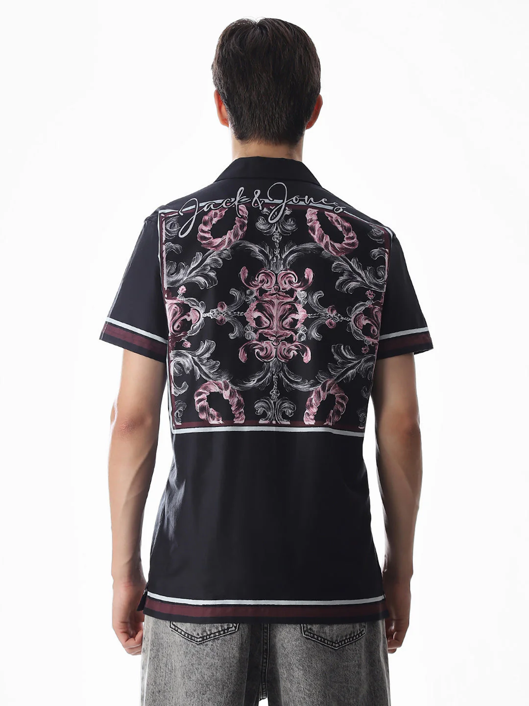 Black Resort Collar Comfort Fit Shirt - Image 9