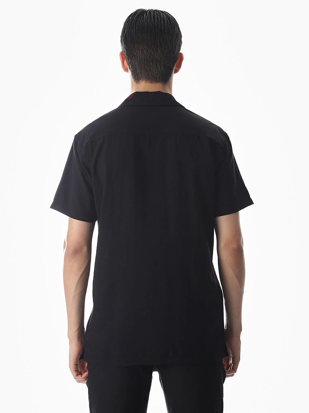 Black Embroidered Comfort Fit Shirt - Image 9
