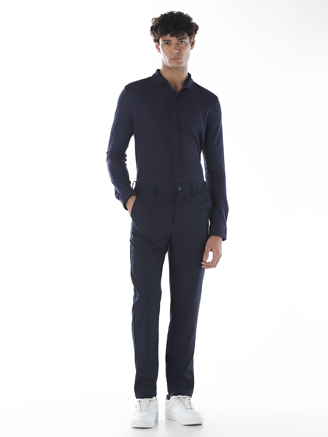 Slim Fit Knitted Cotton Shirt - Image 6