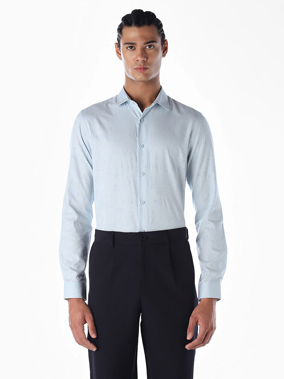 Floral Dobby Slim Fit Shirt - Image 2