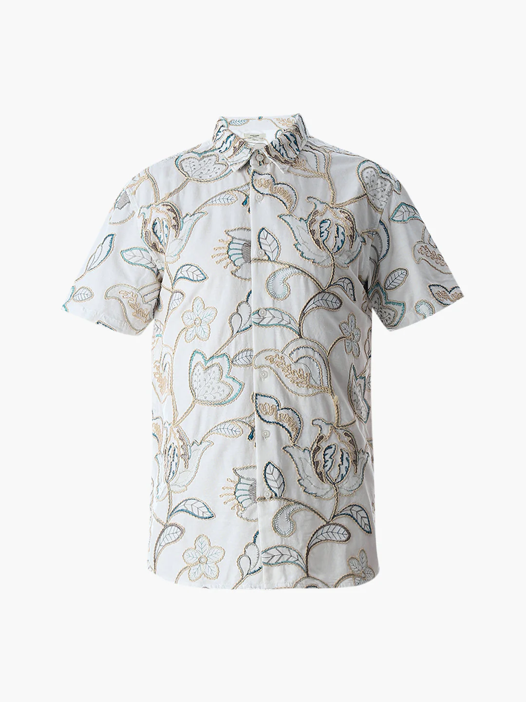 Floral Embroidered Cotton Shirt - Image 7
