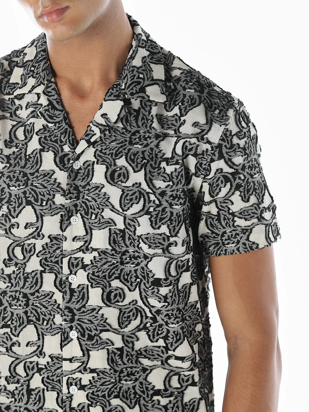 Jacquard Printed Comfort Fit Shirt - Image 5