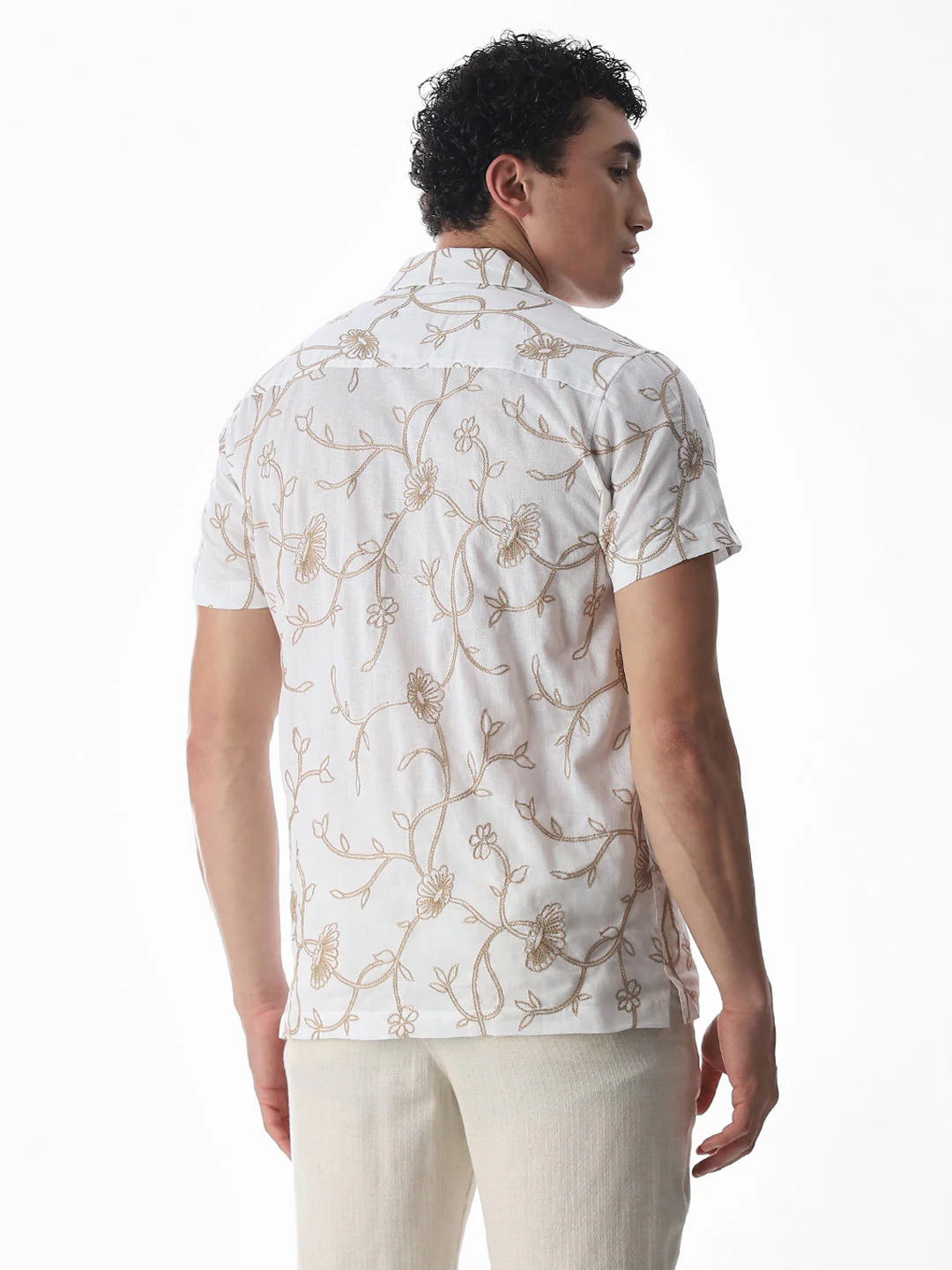 Embroidered Cotton Comfort Fit Shirt - Image 4