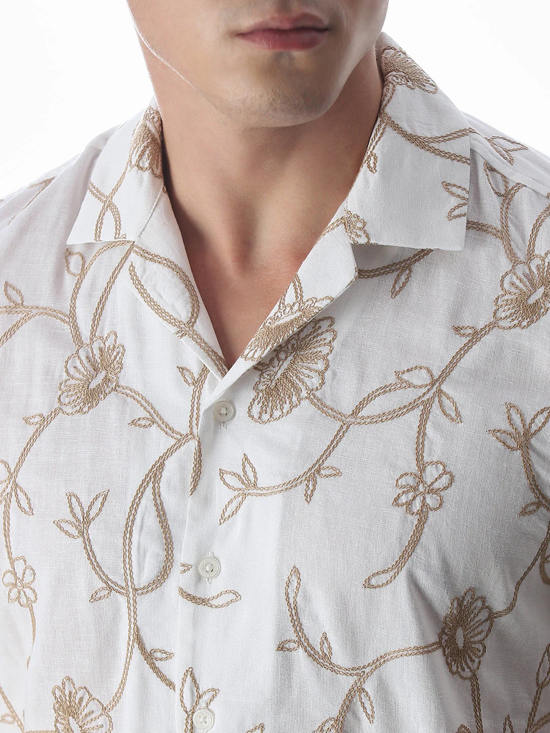 Embroidered Cotton Comfort Fit Shirt - Image 5