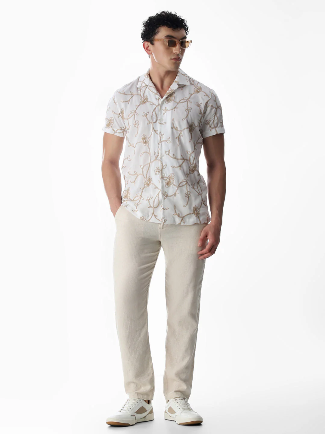 Embroidered Cotton Comfort Fit Shirt - Image 6