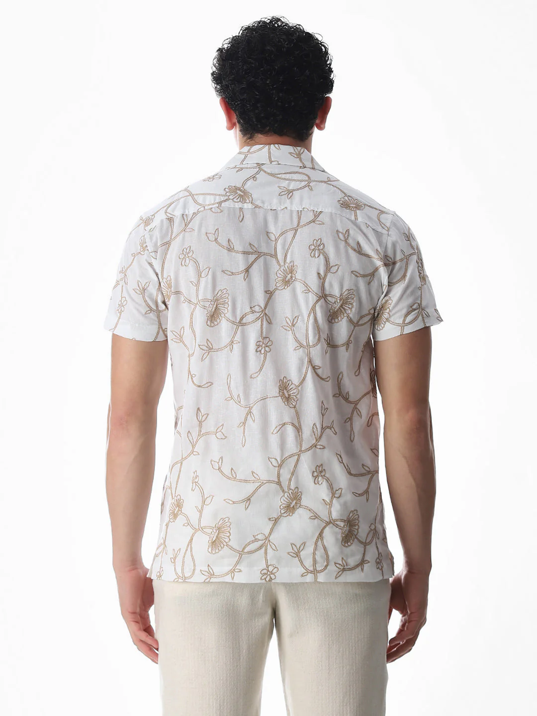 Embroidered Cotton Comfort Fit Shirt - Image 9
