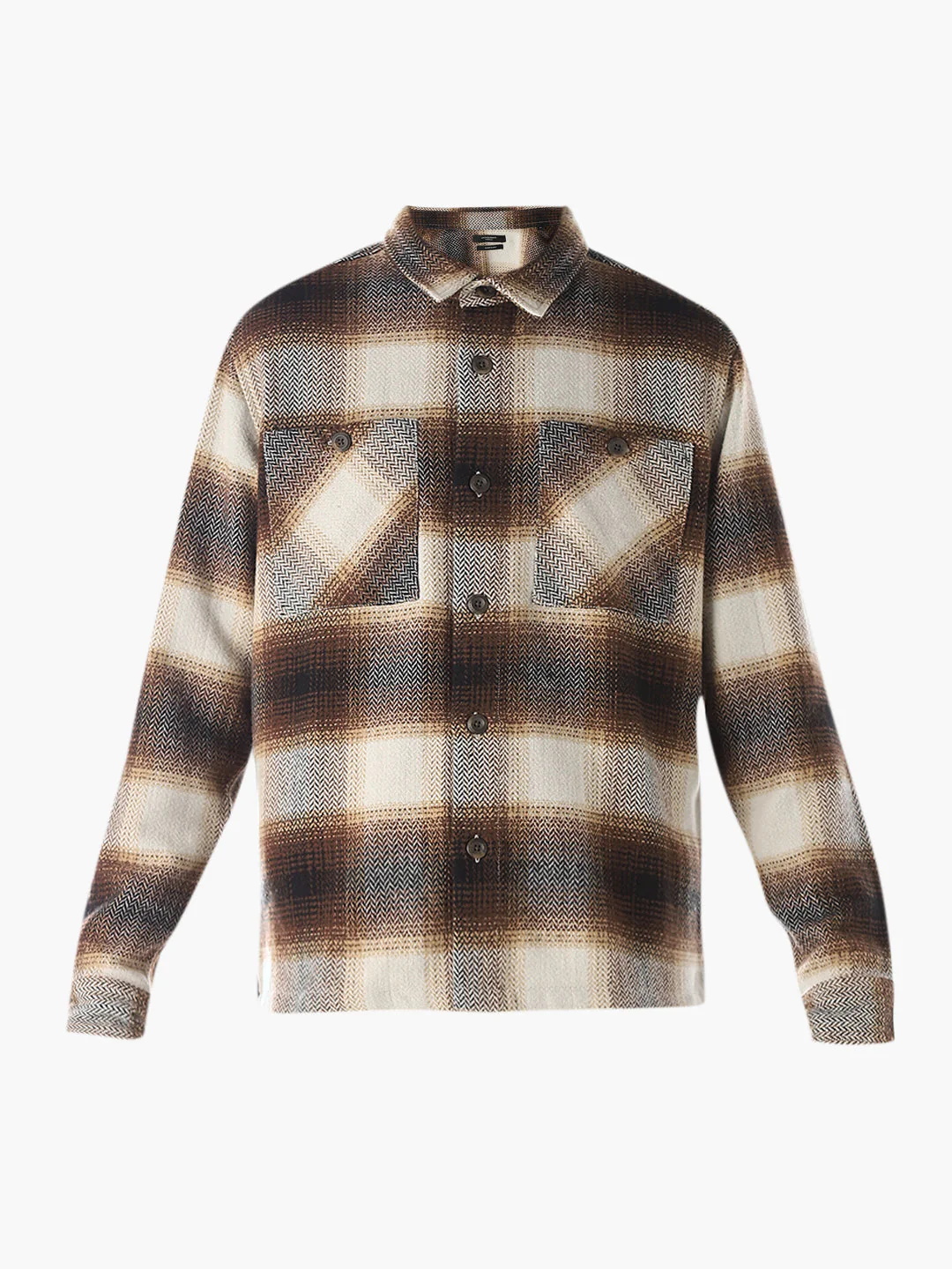 Check Oversized Cotton Shirt - Image 7