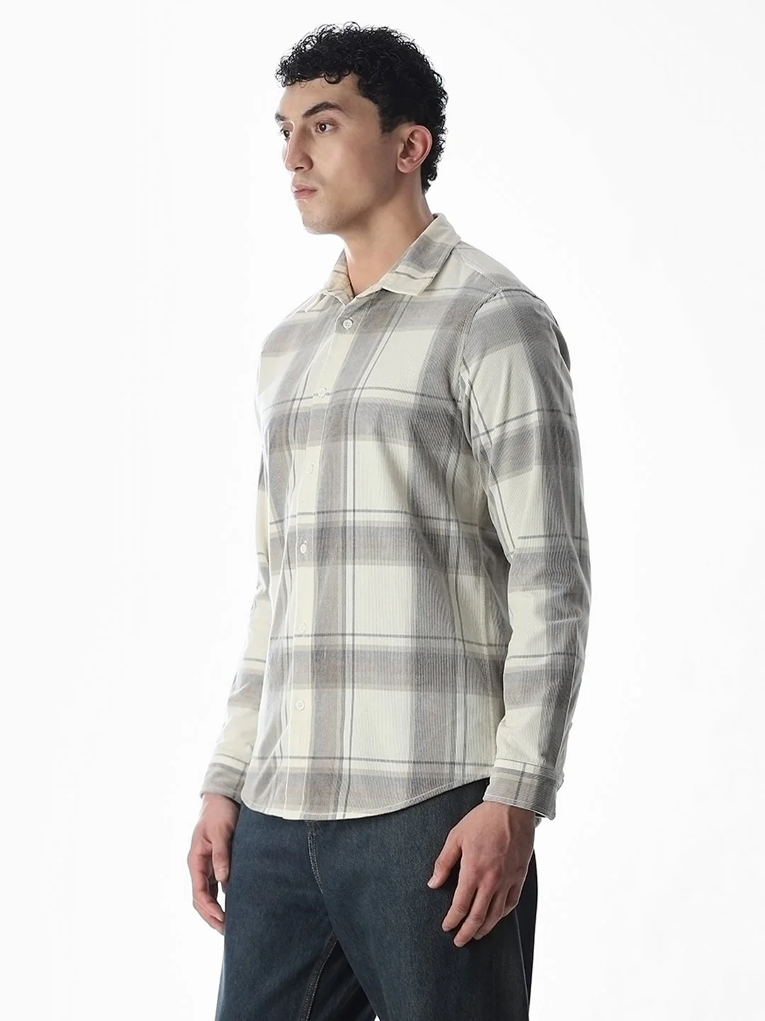 Check Print Cotton Shirt - Image 3