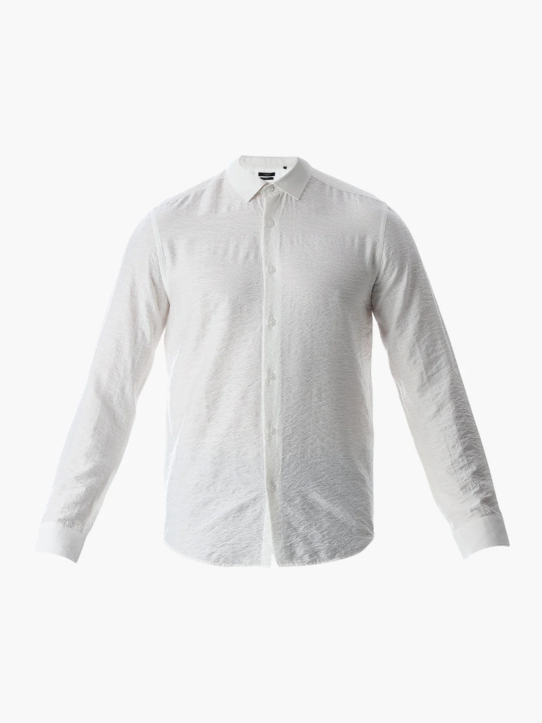 Slim Fit Dobby Shirt - White - Image 7