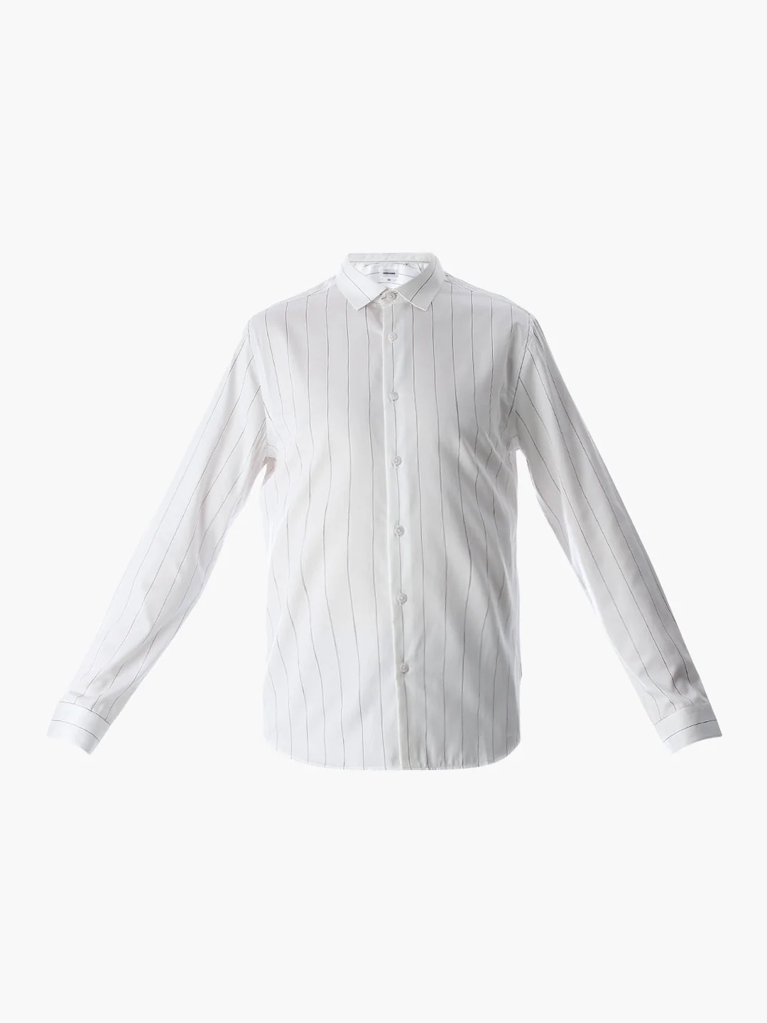 White Striped Cotton Shirt - Image 7