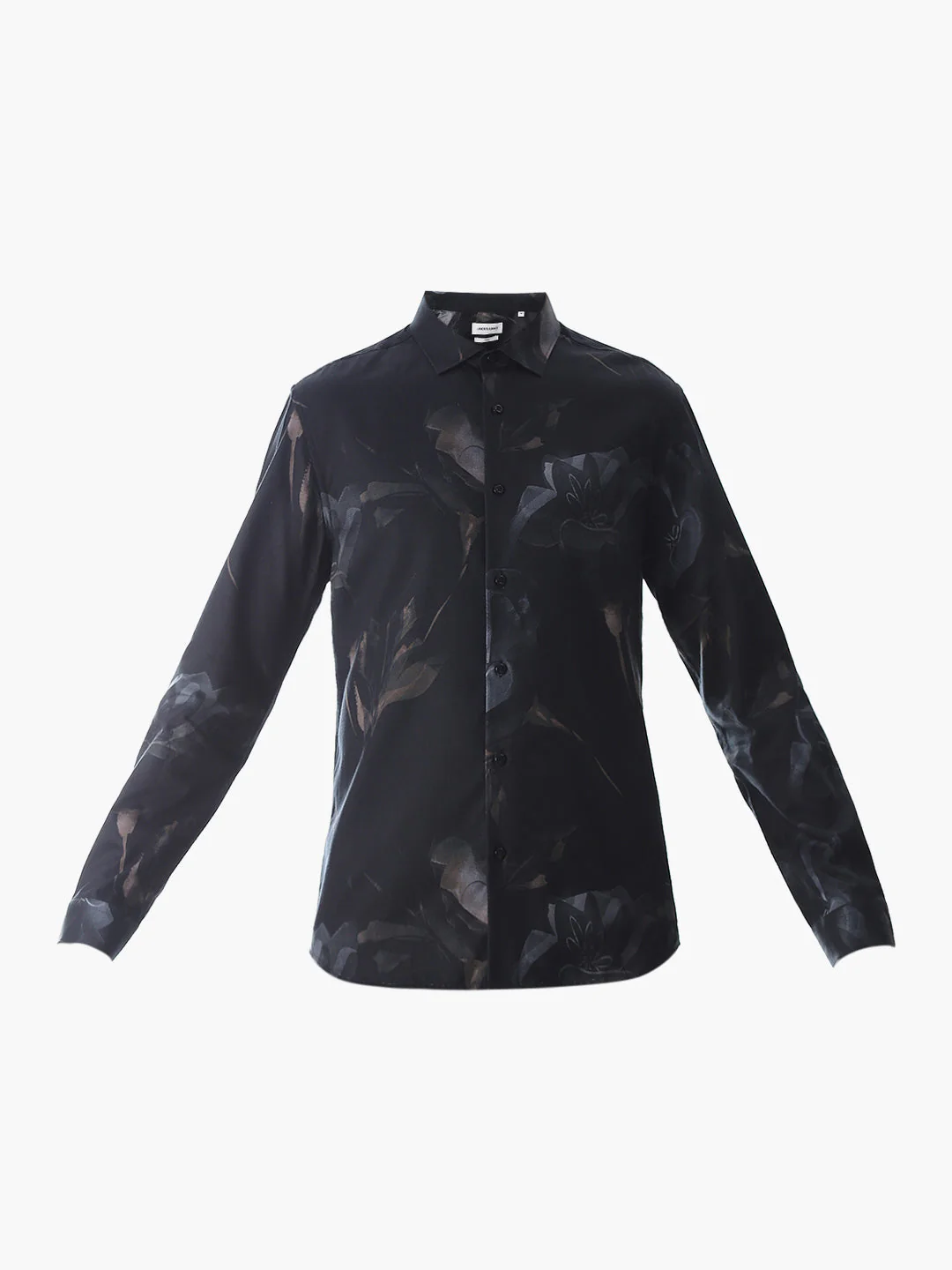 Black Floral Cotton Shirt - Image 7