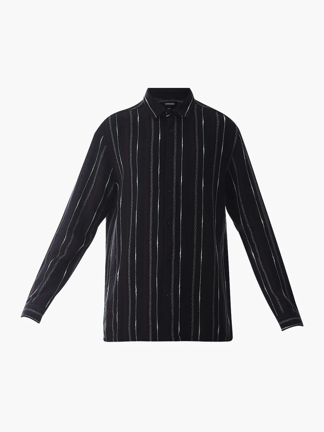 Black Striped Cotton Shirt - Image 7