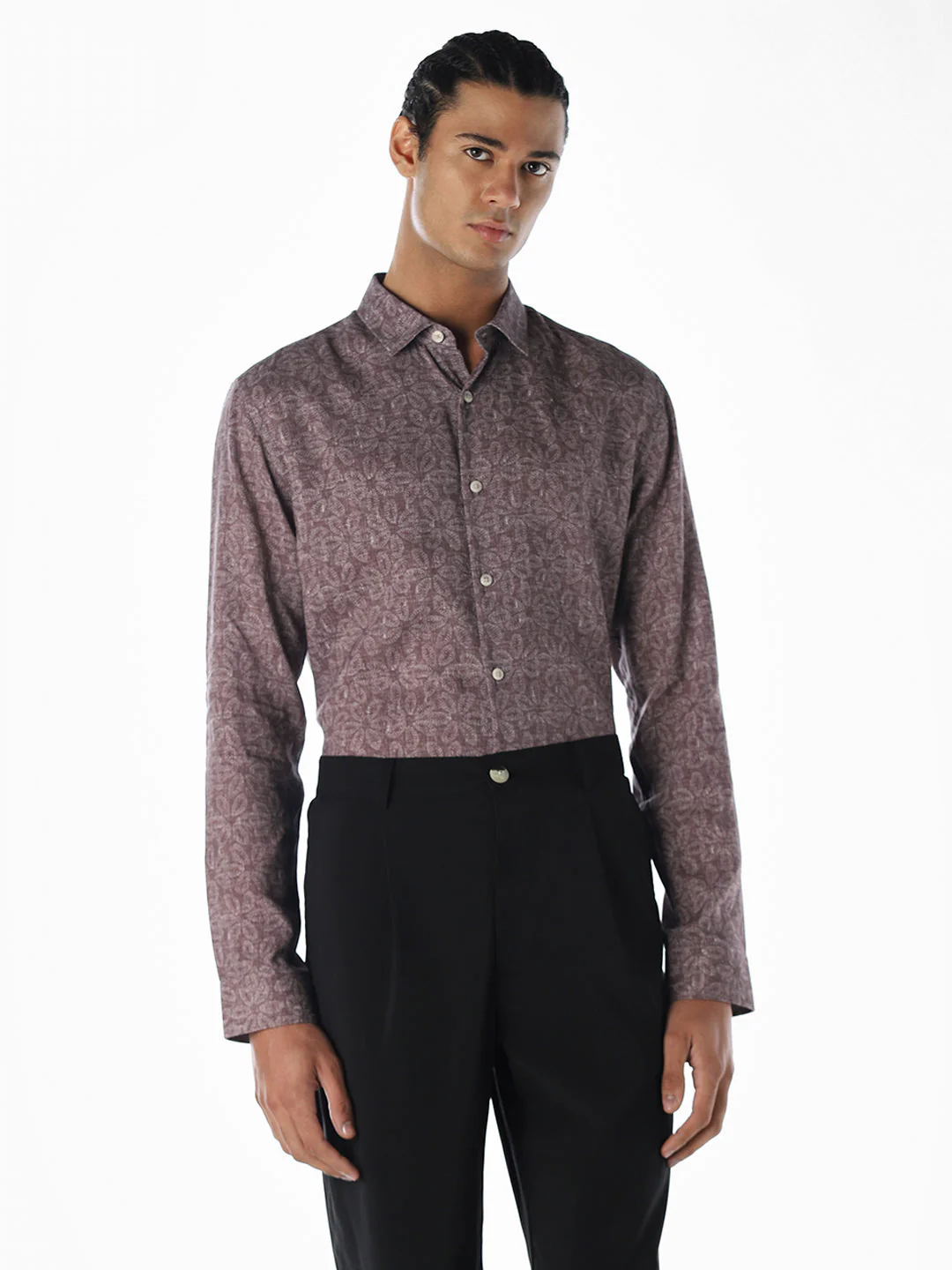 Floral Slim Fit Cotton Shirt - Image 2