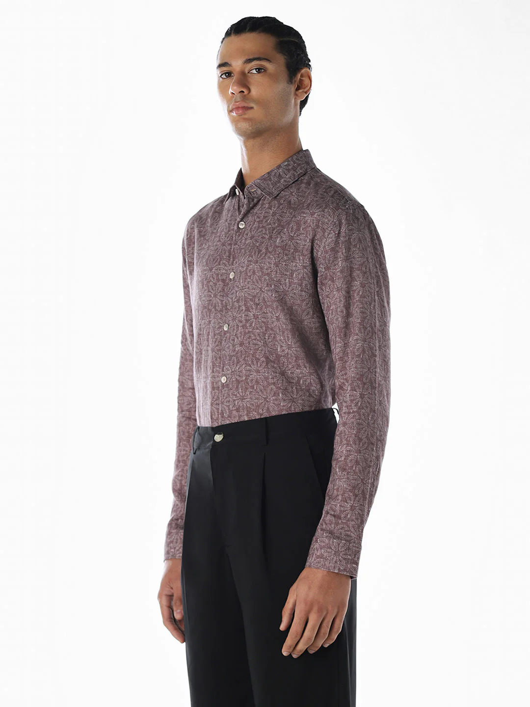 Floral Slim Fit Cotton Shirt - Image 3