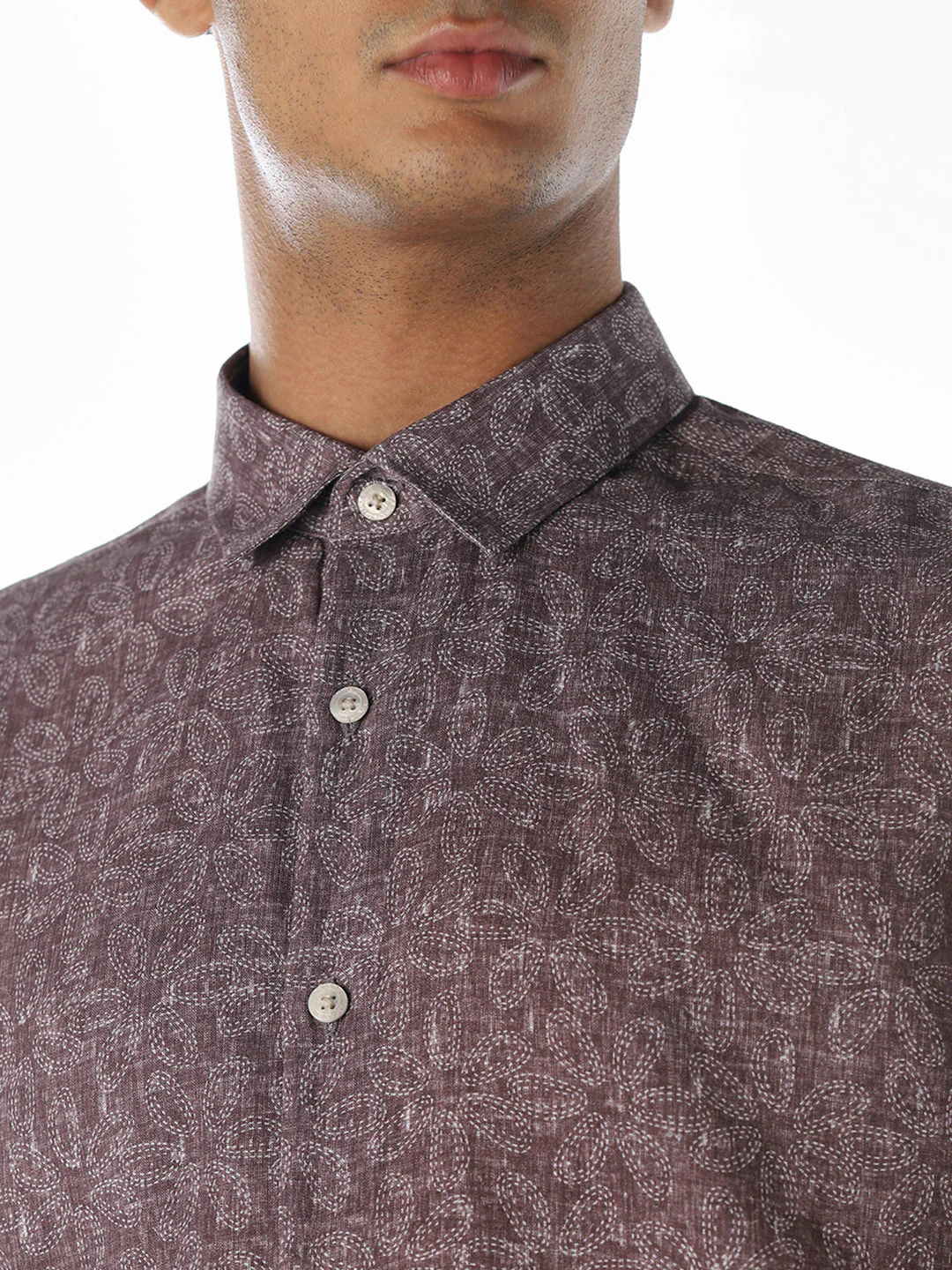 Floral Slim Fit Cotton Shirt - Image 5
