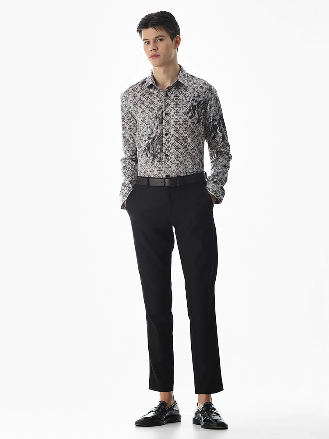 Beige Printed Cotton Shirt - Image 6