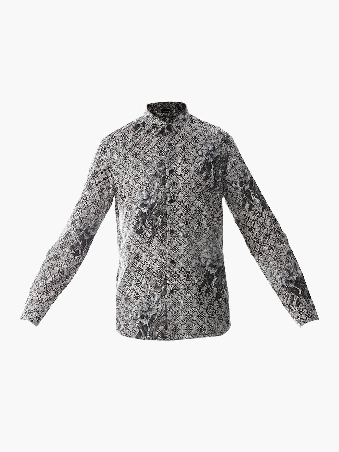 Beige Printed Cotton Shirt - Image 7