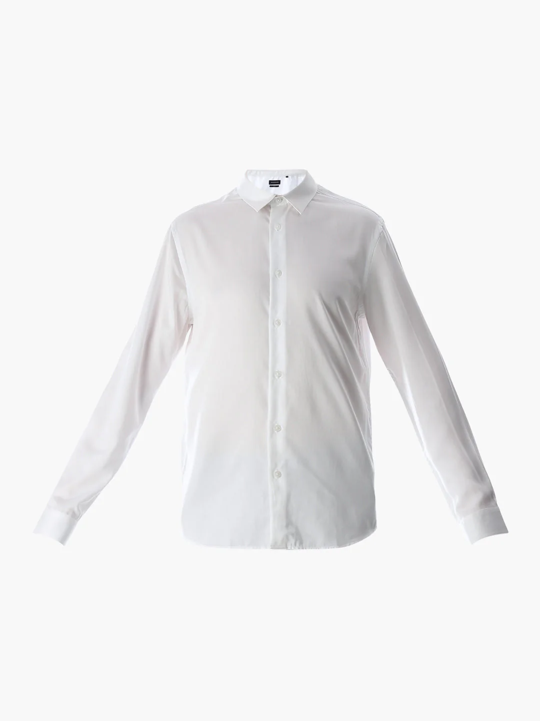 White Tencel Slim Fit Formal Shirt - Image 7