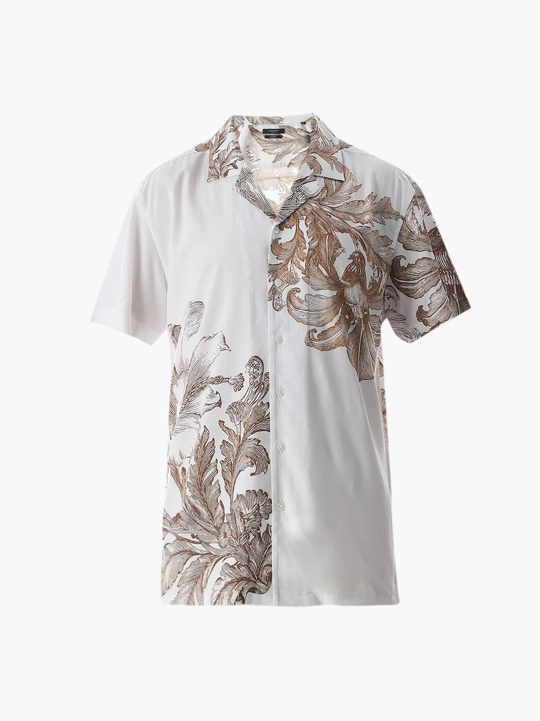 White Floral Comfort Fit Shirt - Image 7