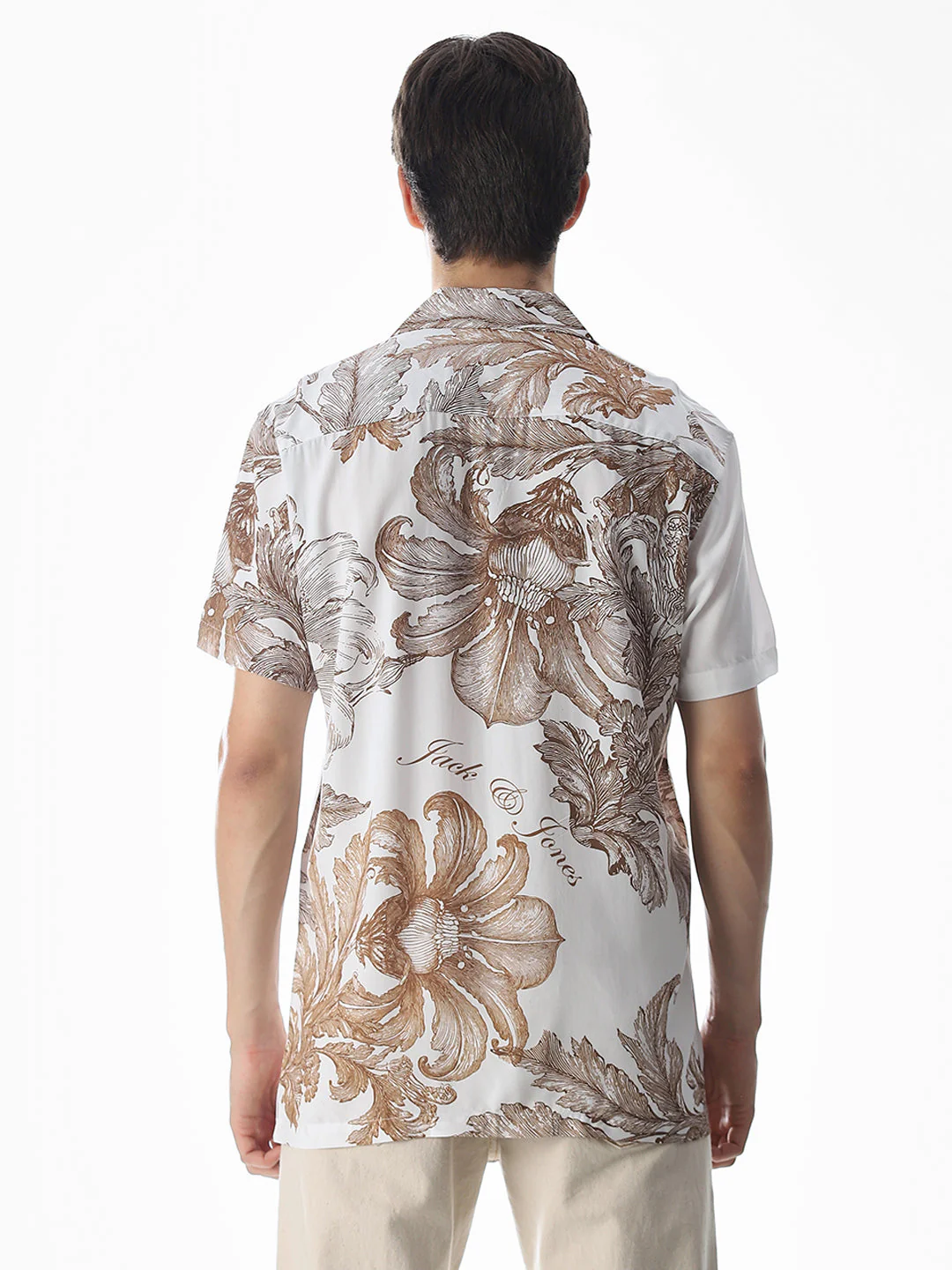 White Floral Comfort Fit Shirt - Image 9