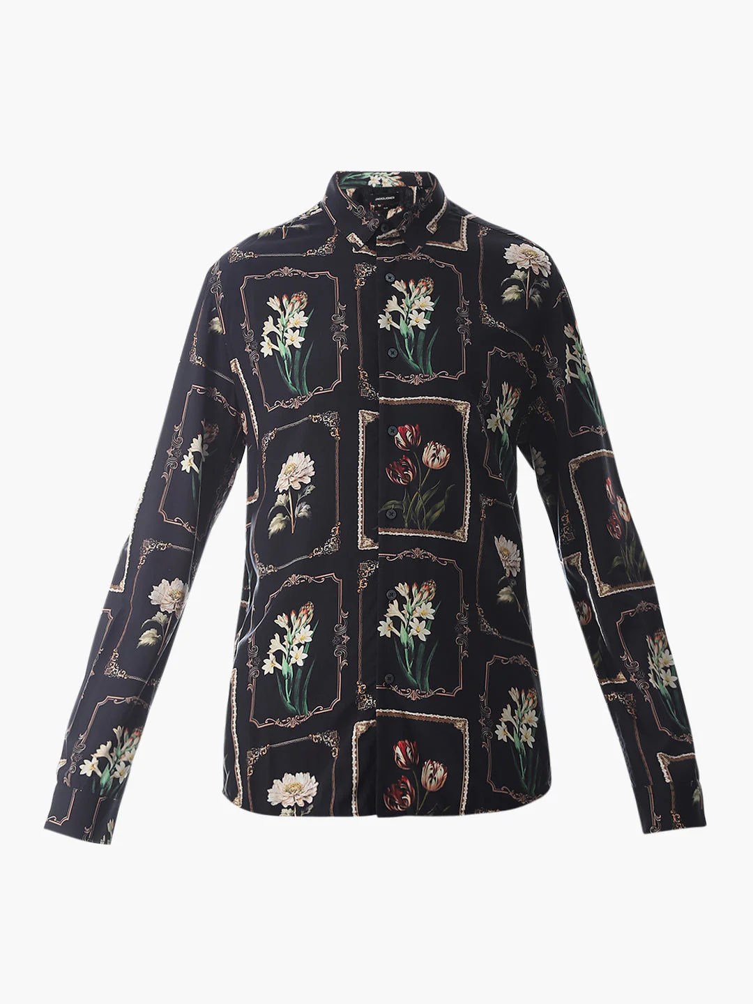 Black Printed Viscose Shirt - Image 7