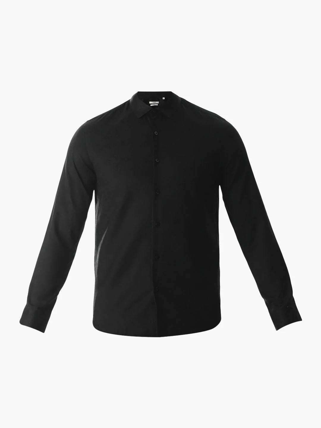 Black Printed Dobby Shirt - Image 7