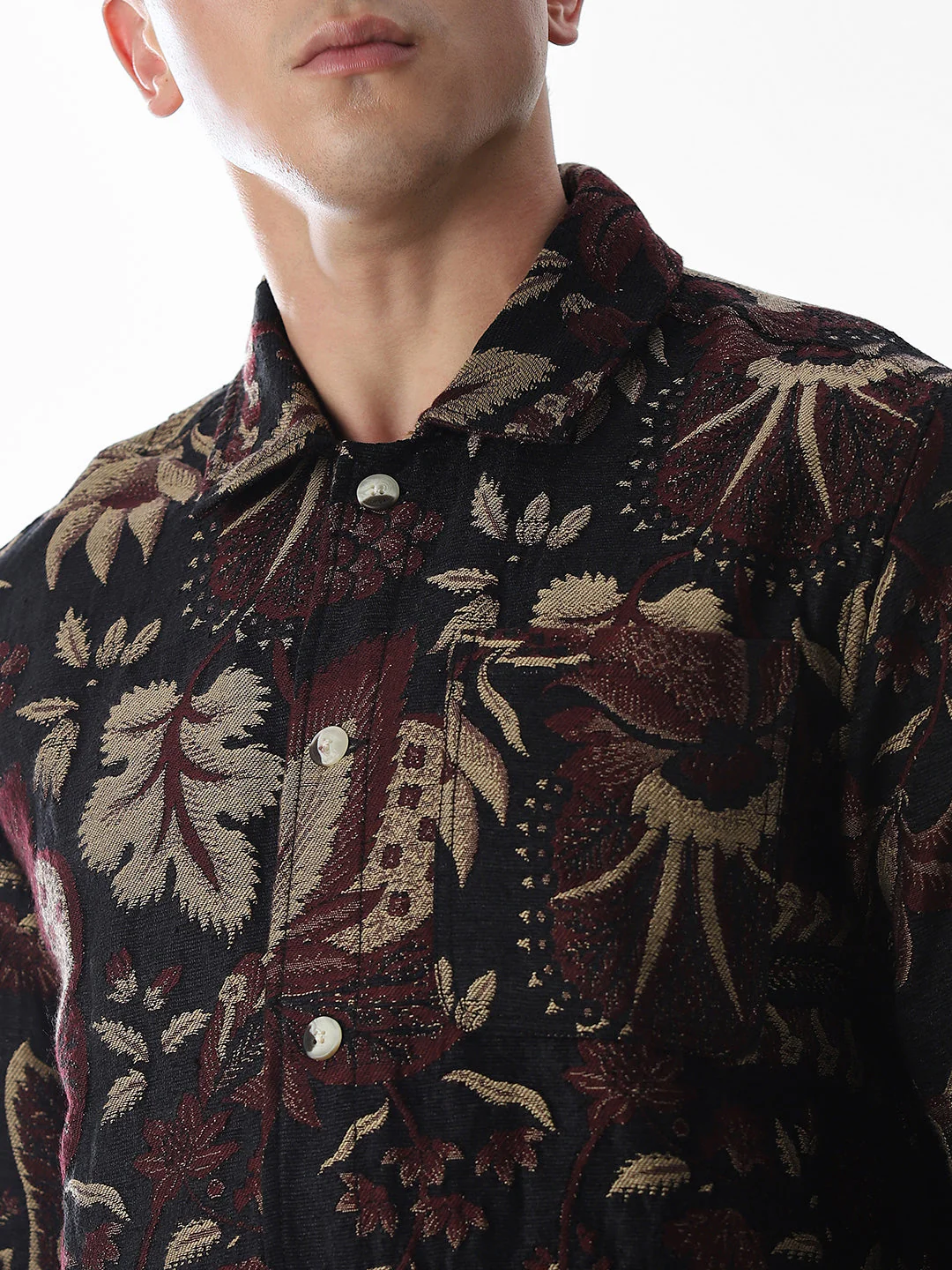 Multi-Colour Jacquard Printed Overshirt - Image 5