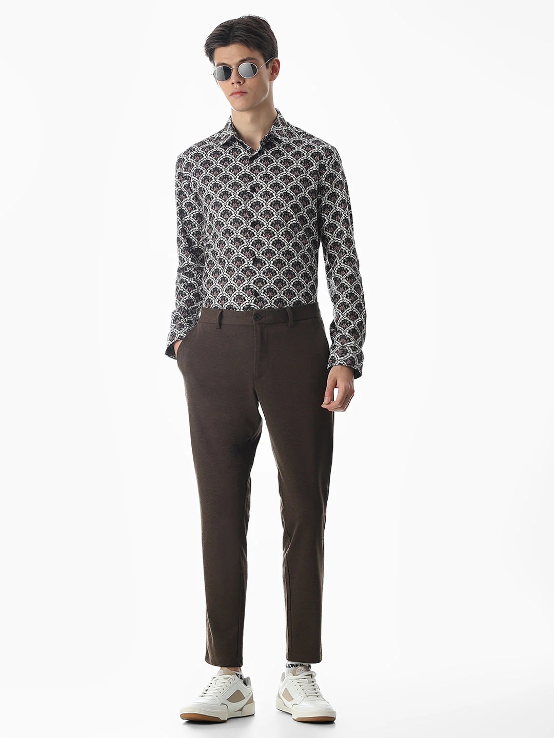 Black Printed Cotton Shirt - Image 6